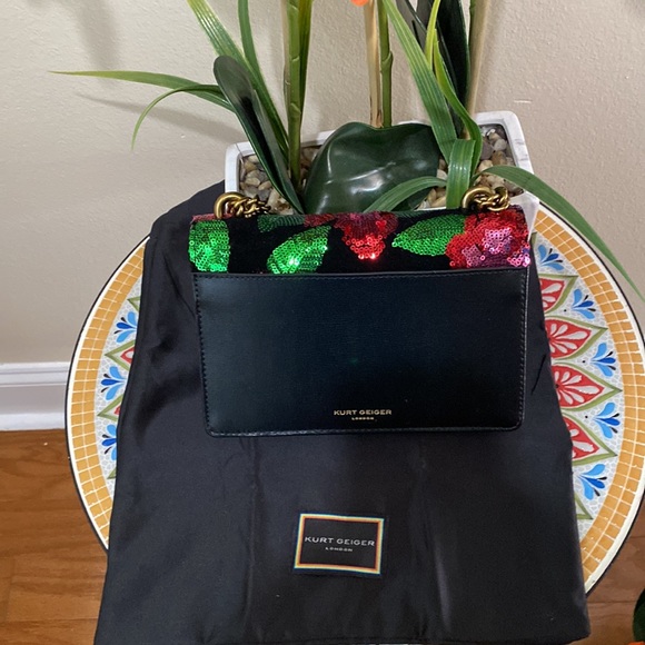 kurt Geiger London Shoreditch Floral Sequin Small Crossbody Bag - Picture 6 of 17